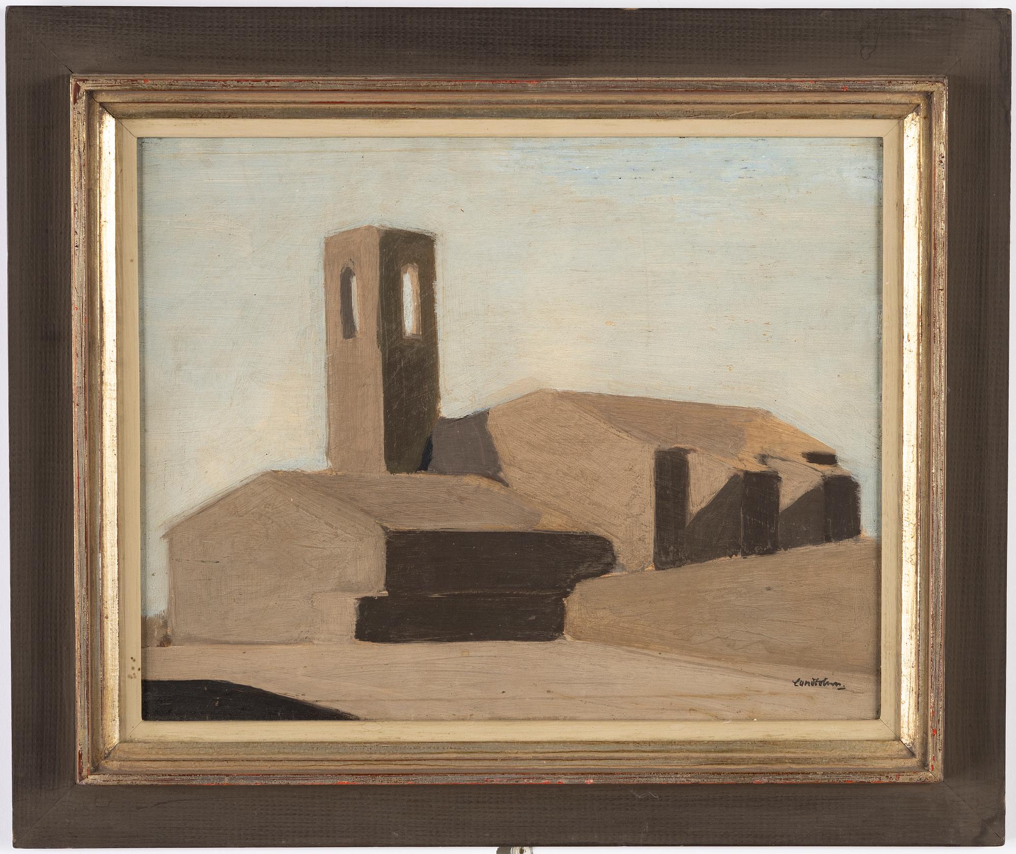 Sixten Lundbom, oil on panel, signed.