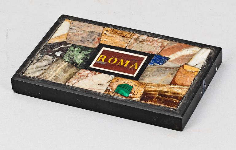 BREVPRESS, pietra dura, Rom, Italien, 1800-tal.