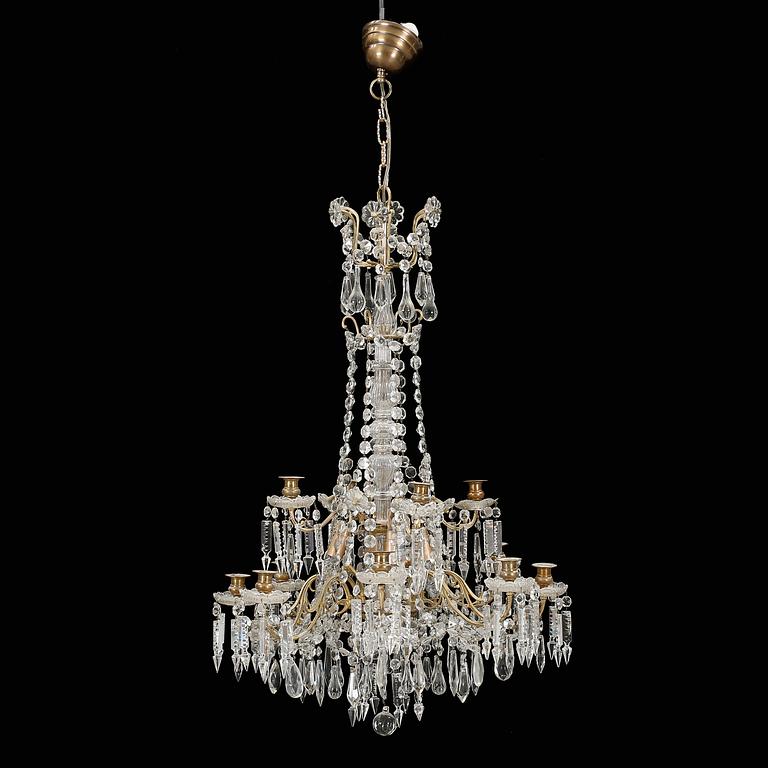 LJUSKRONA, Oscariansk, 1800-talets slut. Höjd 92 cm.