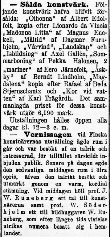 Akseli Gallen-Kallela, "Isbildning" (Ice formations, (Jäätyvä järvi)).