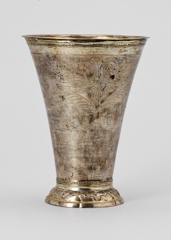 BÄGARE, silver, Erik Lemon, Uppsala, 1798. Vikt ca 298g.