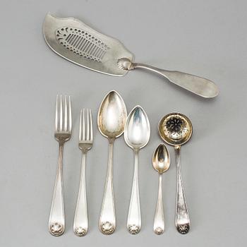 A Norwegian 20th century set of silver flatware, 51 parts. Marks of Theodor Olsen. Weight 2560 g.