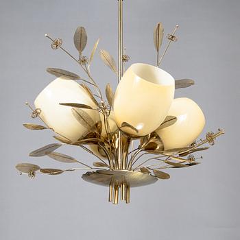 Paavo Tynell, A pair of mid-20th-century '9029/4' chandelier for Taito, Finland.