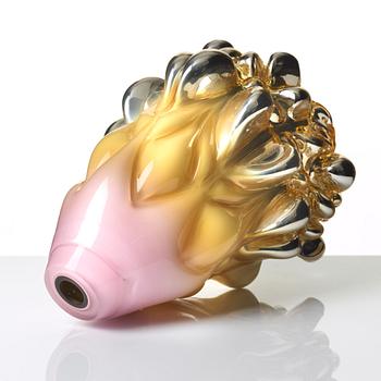Hanna Hansdotter, a "Stuck print" glass sculpture, The Glass Factory, Boda Glassworks, Sweden 2019.