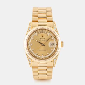 1032. Rolex, Day-Date, "Diamond String Dial", ca 1994.