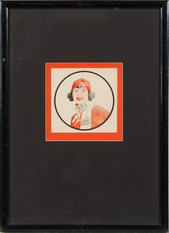 OKÄND KONSTNÄR, akvarell, 1920/30-tal.