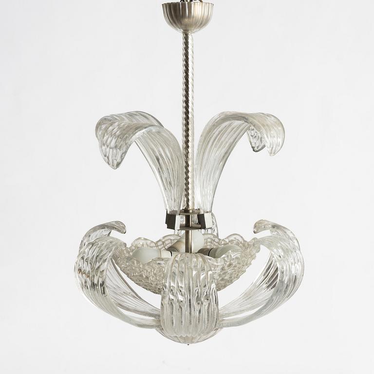 Fritz Kurz, Ceiling lamp, model KD 897/1, Orrefors, 1940s.