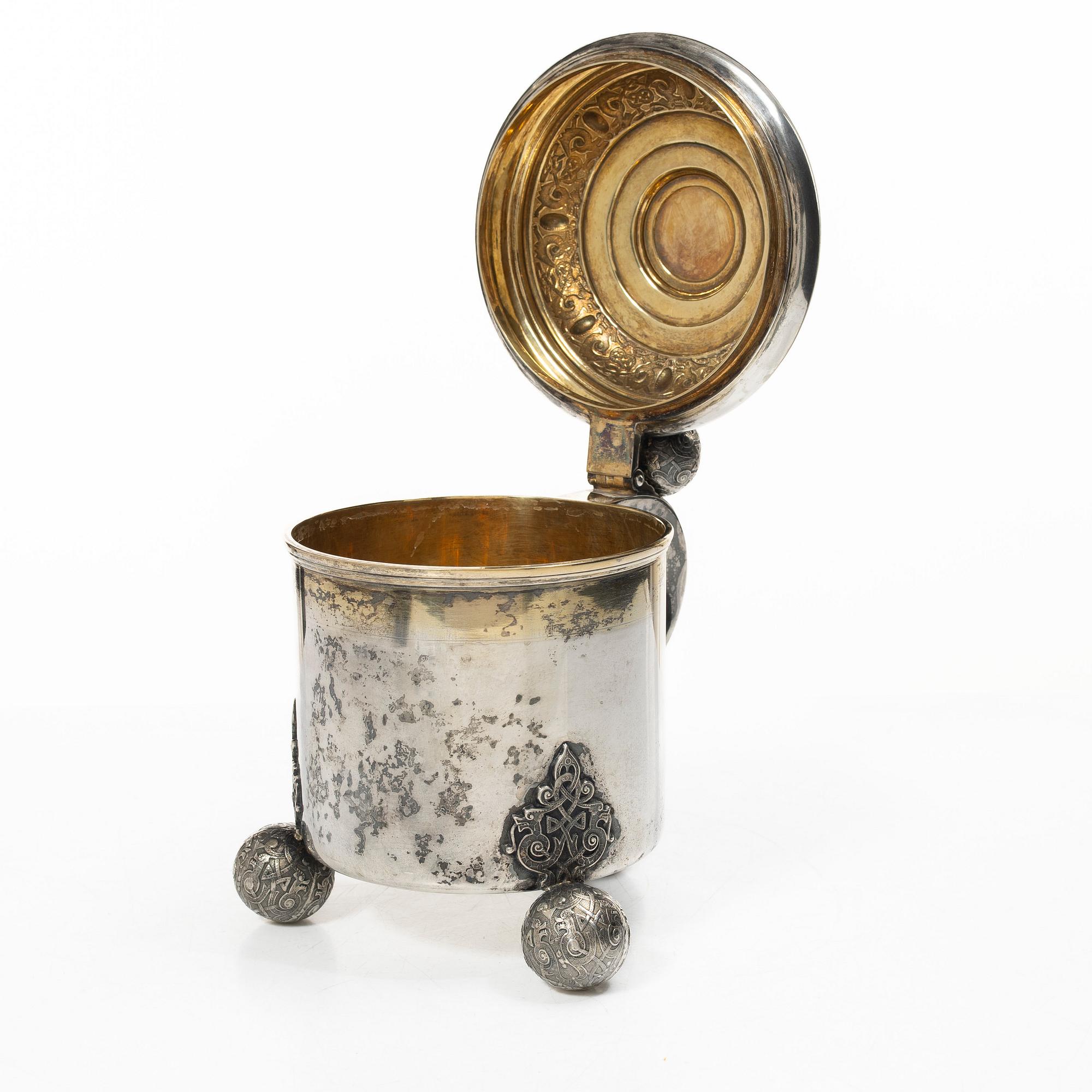 Karl Anderson, A Swedish silver tankard, mark of K Anderson, Stockholm 1916.