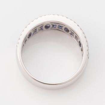 Sapphire and brilliant cut diamond ring.
