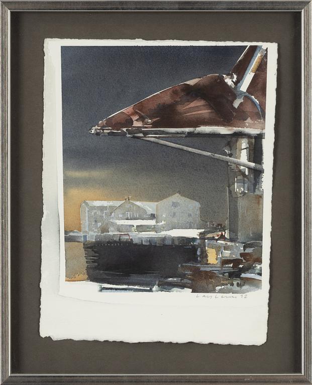 Lars Lerin, watercolour, signed and dated -92.