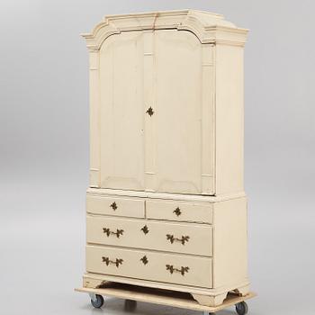 A rococo cabinet, later part of the 18th century.