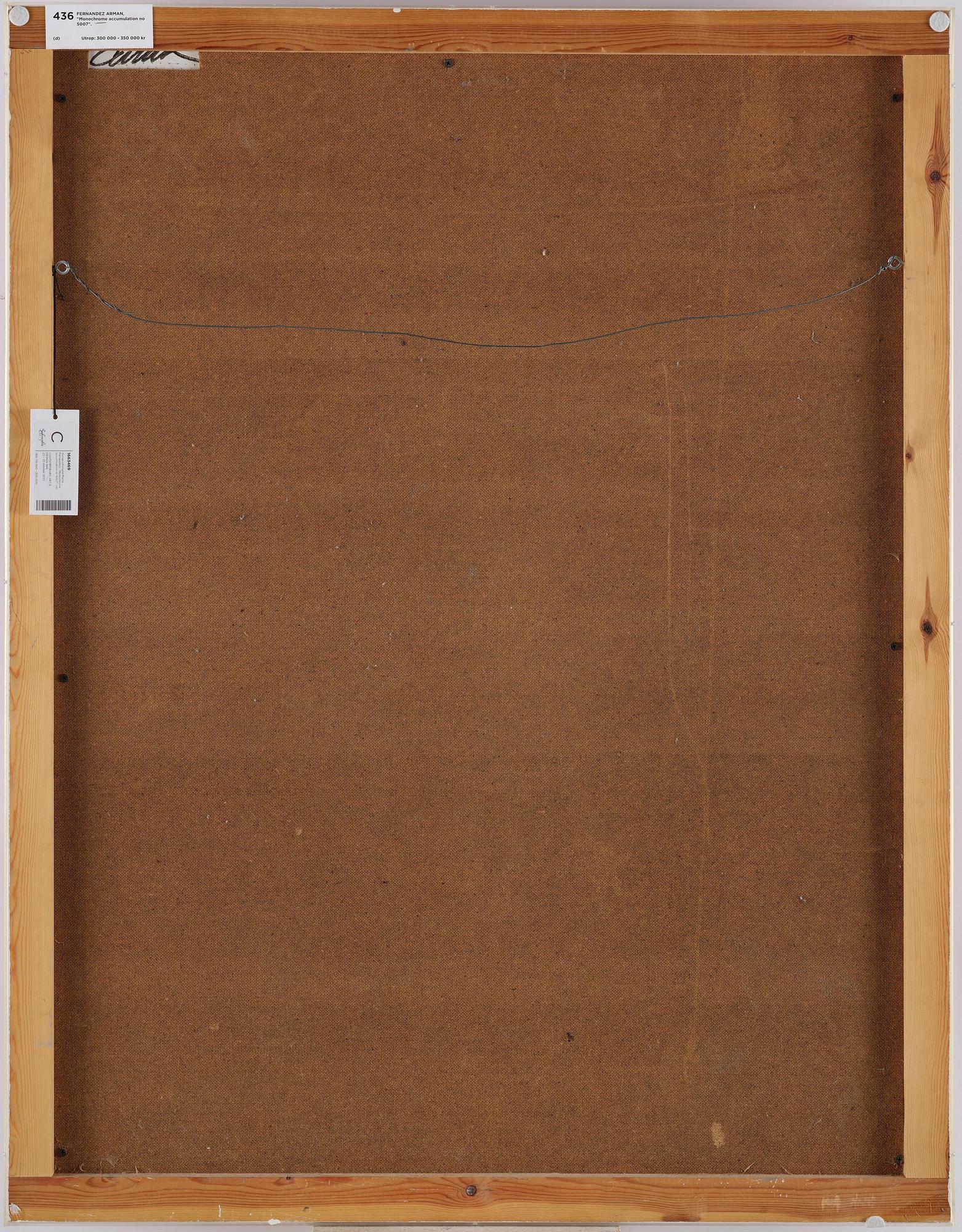 Arman (Armand Pierre Fernandez), "Monochrome accumulation no 5007".