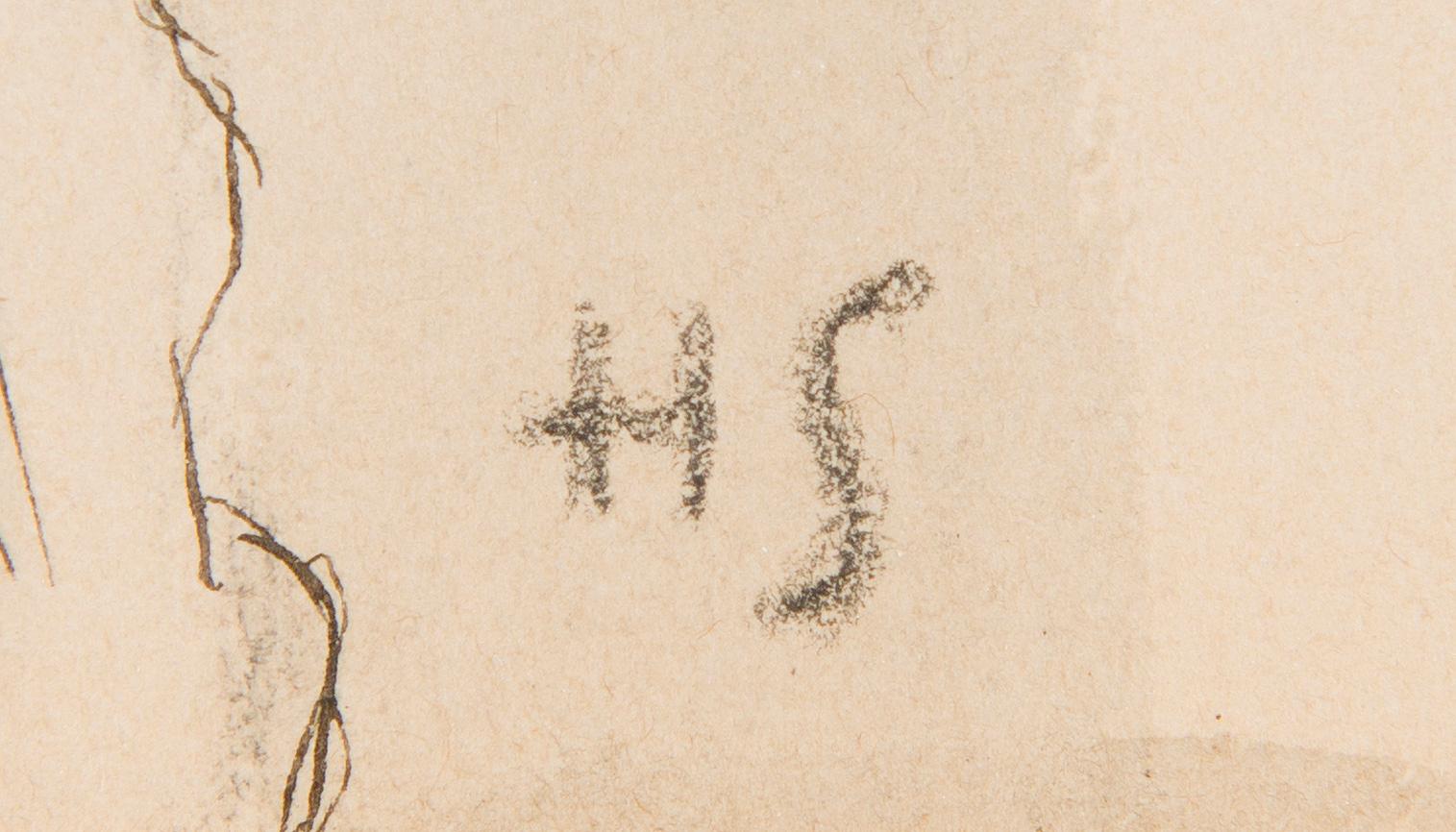 Helene Schjerfbeck, Lutande Mansmodell.