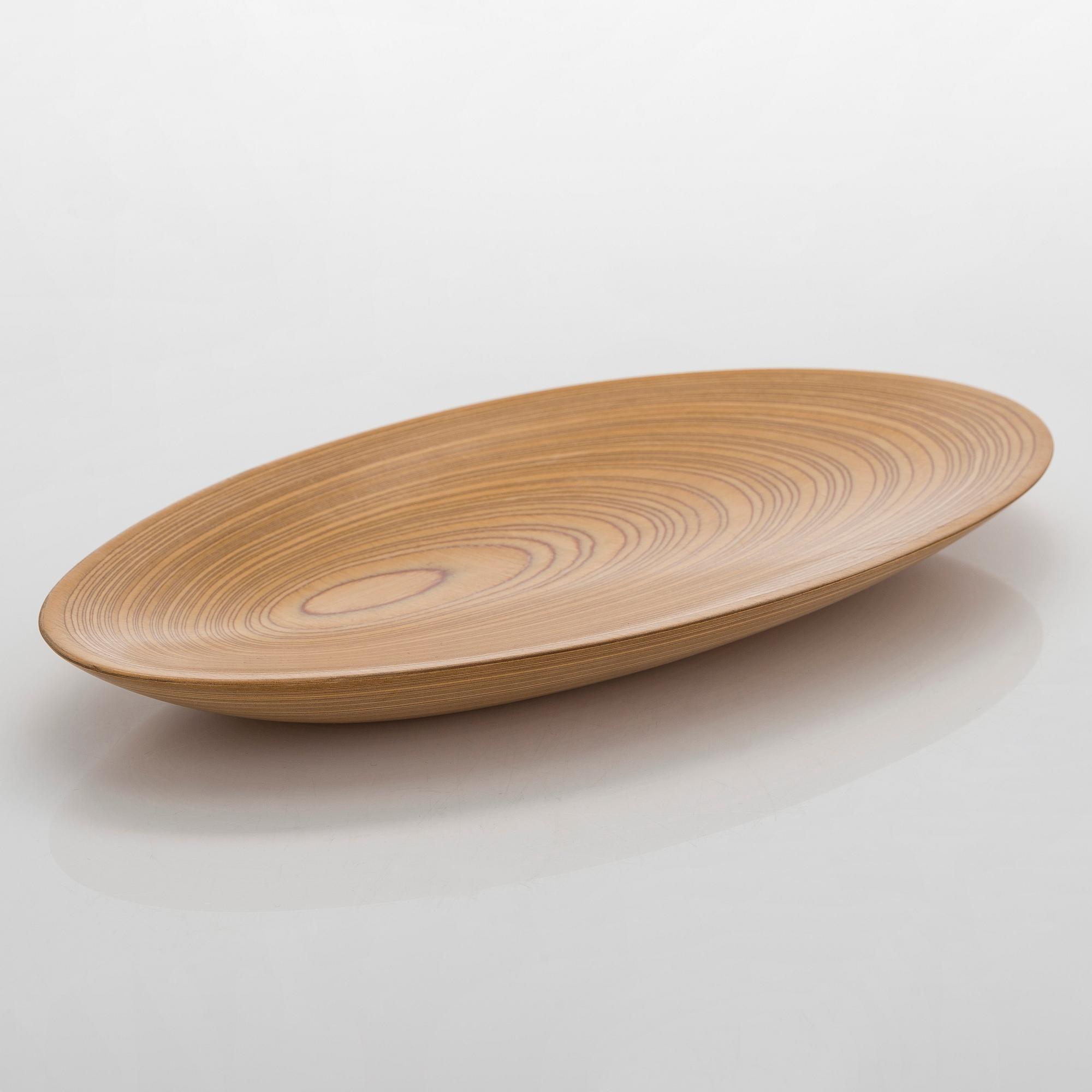 Tapio Wirkkala, A plywood dish signed TW.