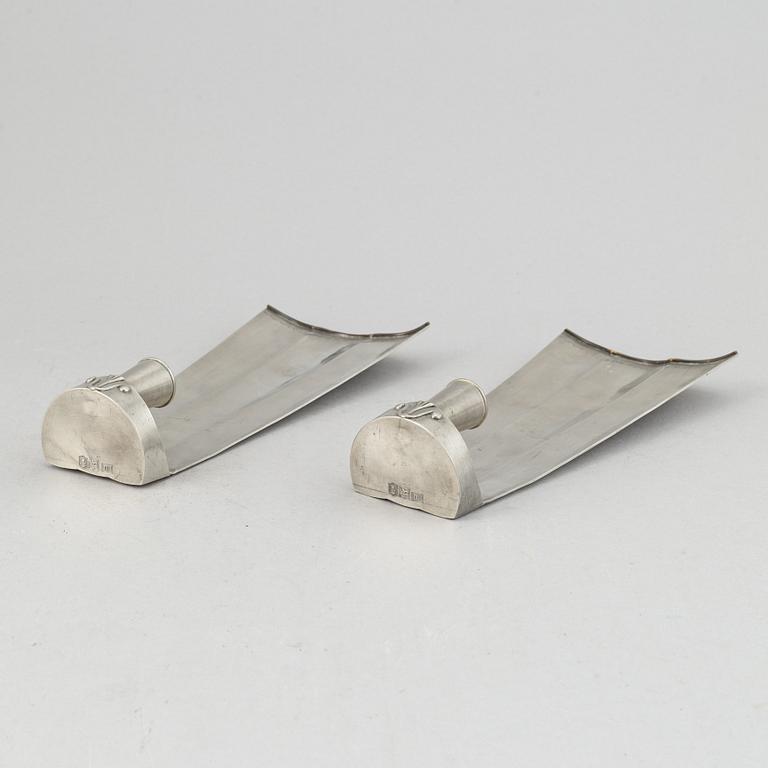 A pair of petwr wall sconces, Herman bergman AB, Stockholm, 1930.