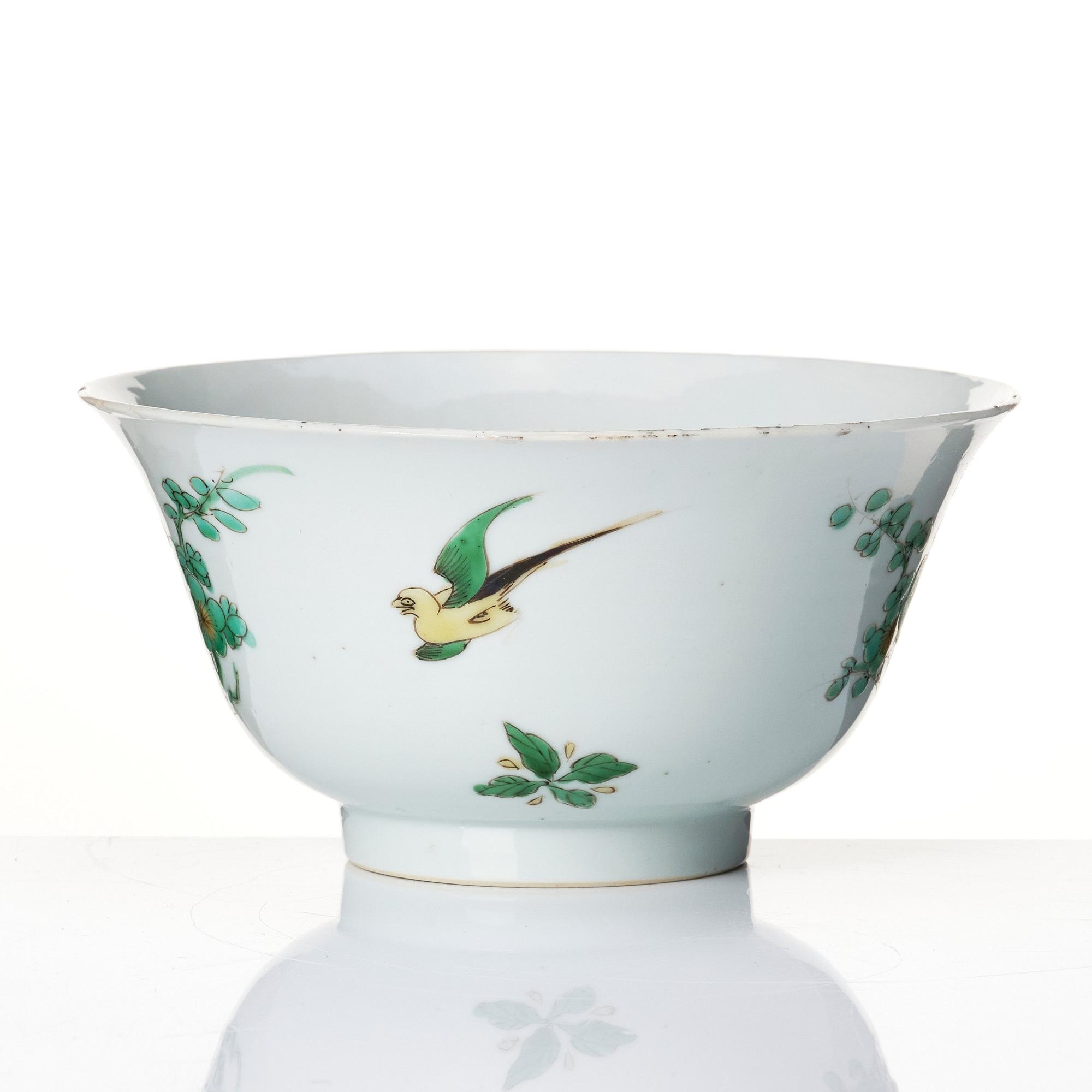 Skål, porslin. Qingdynastin, Kangxi (1662-1722).