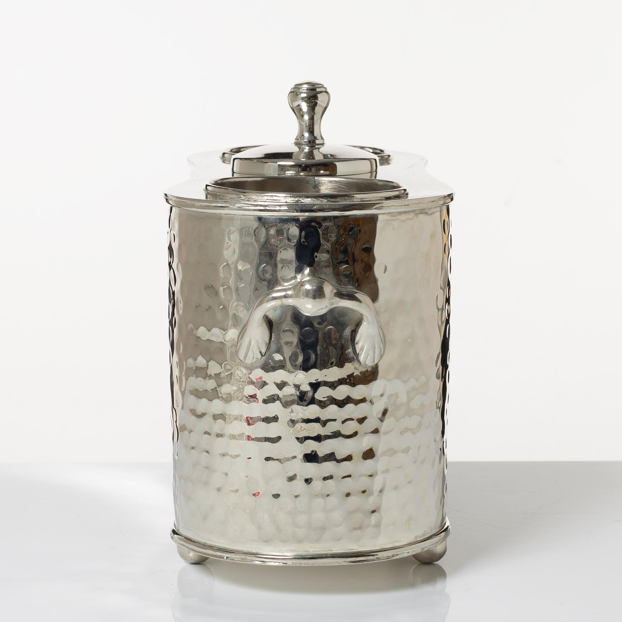 Wine cooler, silver plate, period.
