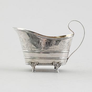 GRÄDDKANNA, silver, Johan Westerberg, Piteå 1811. Vikt ca 162 gram.