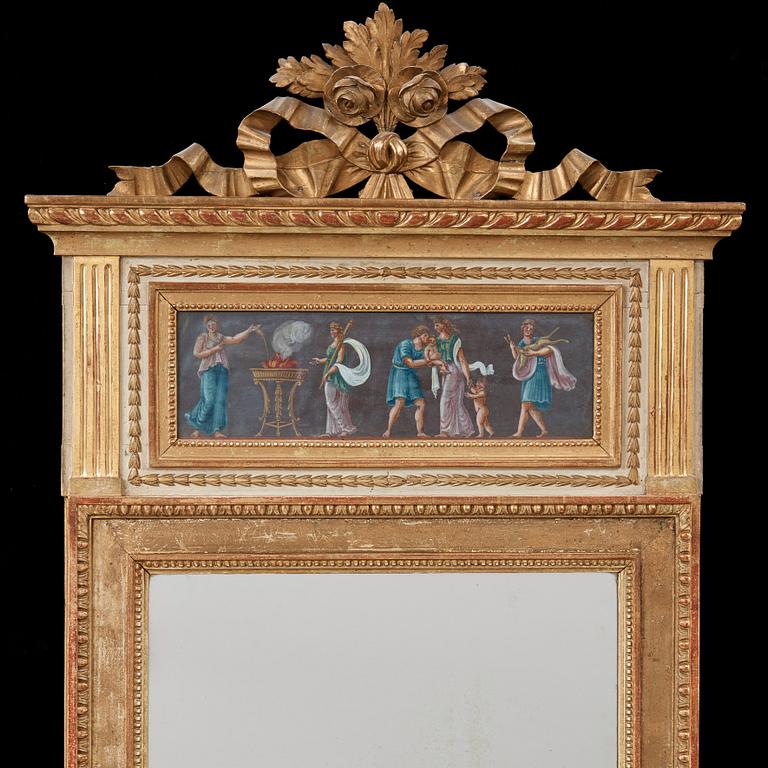 SPEGEL. Sengustaviansk, omkring år 1800.