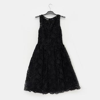 Prada, a black lace dress, size 38.
