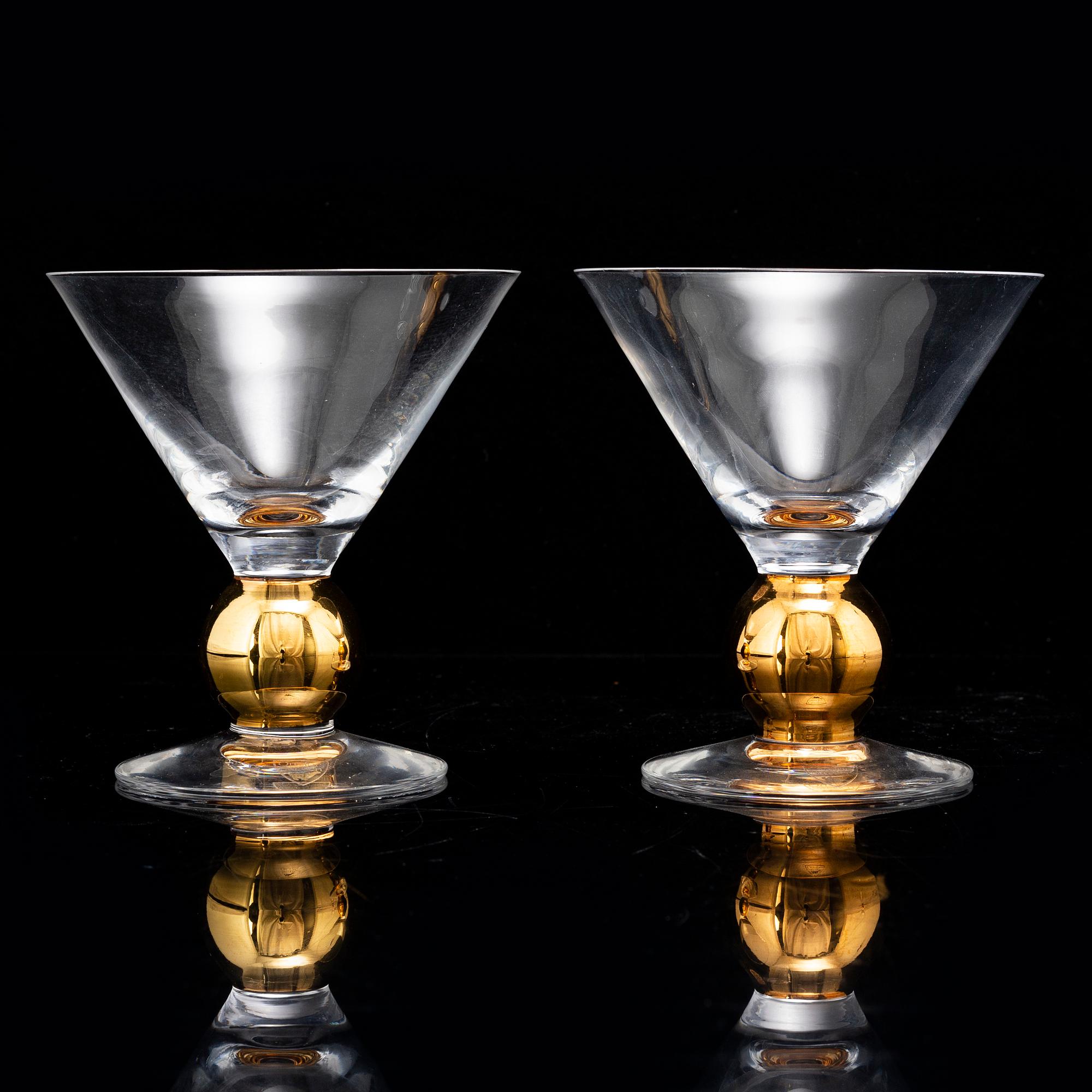 GUNNAR CYRÉN, 12 'Nobel' cocktail/champagne glasses, from Orrefors.