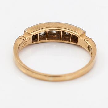 Georg Buchert, An 18K gold ring with old-cut diamonds ca. 0.34 ct in total. Helsinki 1951.