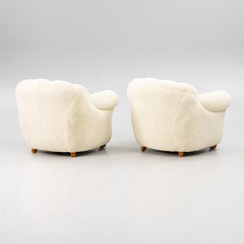 Fåtöljer, ett par, Swedish modern, 1900-tales mitt.