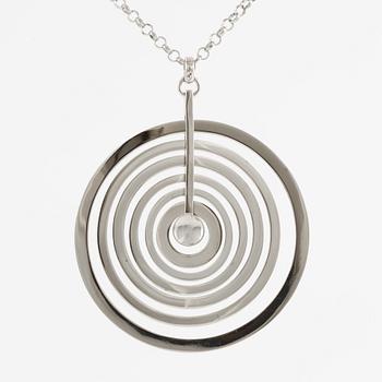Tapio Wirkkala, pendant with chain "Silvermoon", sterling silver, for Kultakeskus.