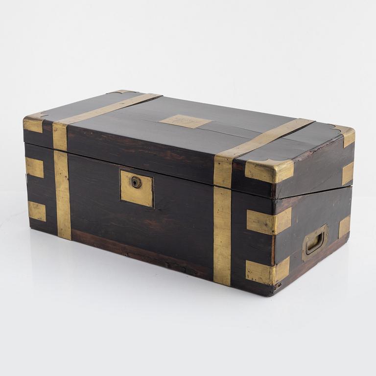 A Victorian writing slope, 1870's.