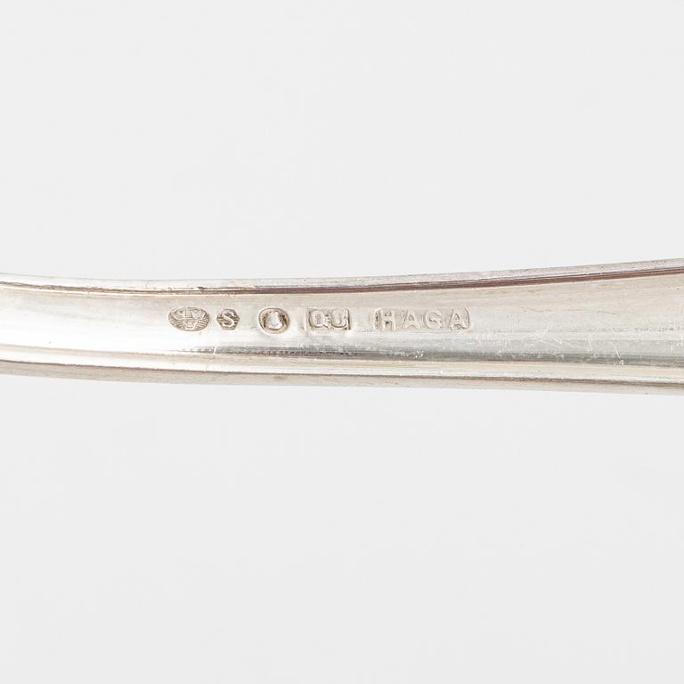 Bestickservis, 119 delar, silver, "Haga", mestadels Skandia Silver-& Nysilver Ab, Stockholm, 1933-1951.