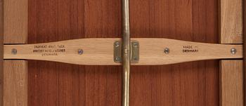 A Hans J Wegner teak and oak sabre leg dinner table by Andreas Tuck, Denmark 1950-60's.