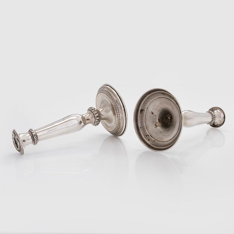 Ljusstakar, ett par, silver, Österrike-Ungern 1847.