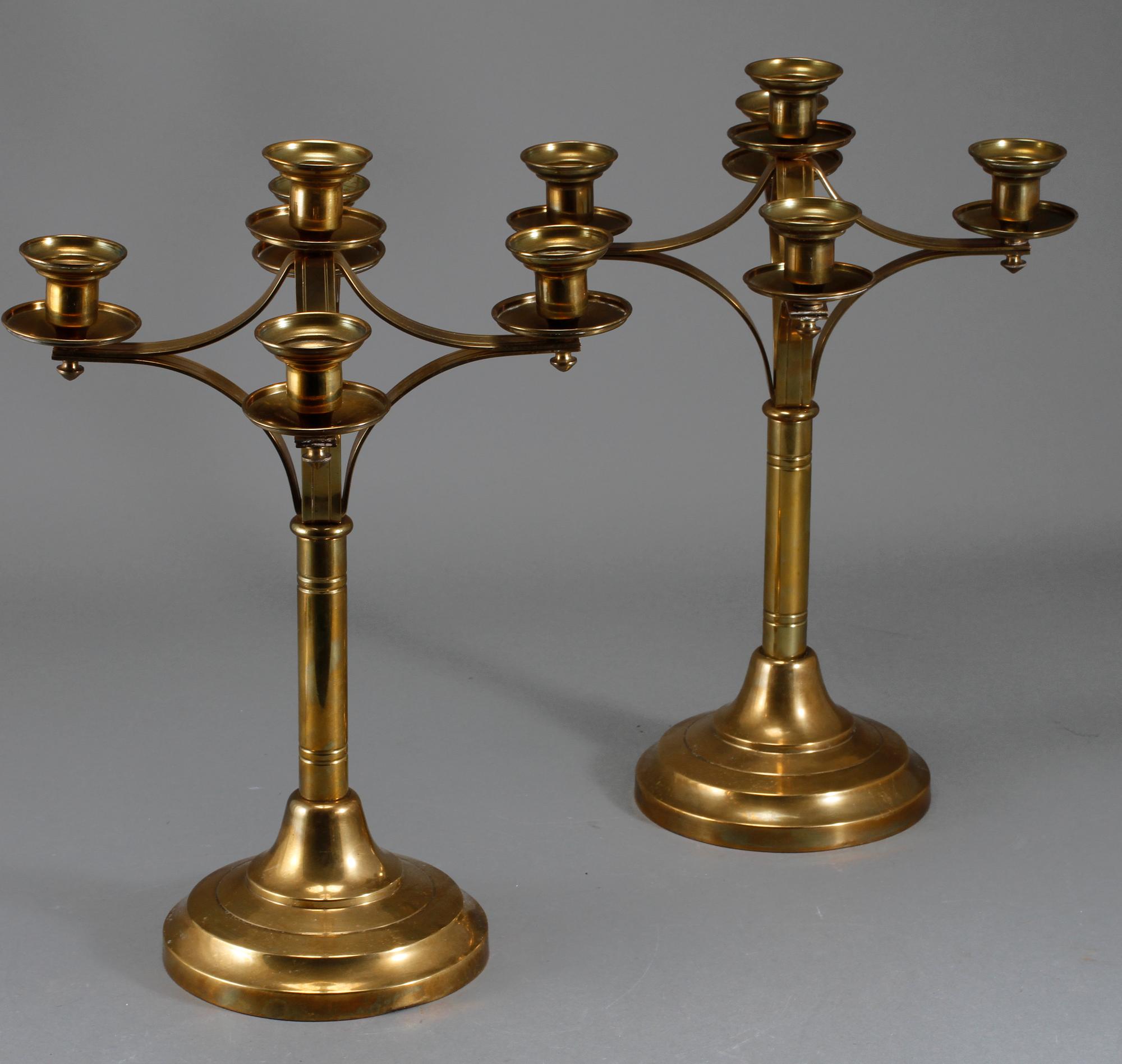 KANDELABRAR, ett par, 1900-talets första hälft.