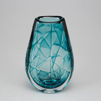 Vicke Lindstrand, a 'Colora', glass vase, Kosta, 1960s.