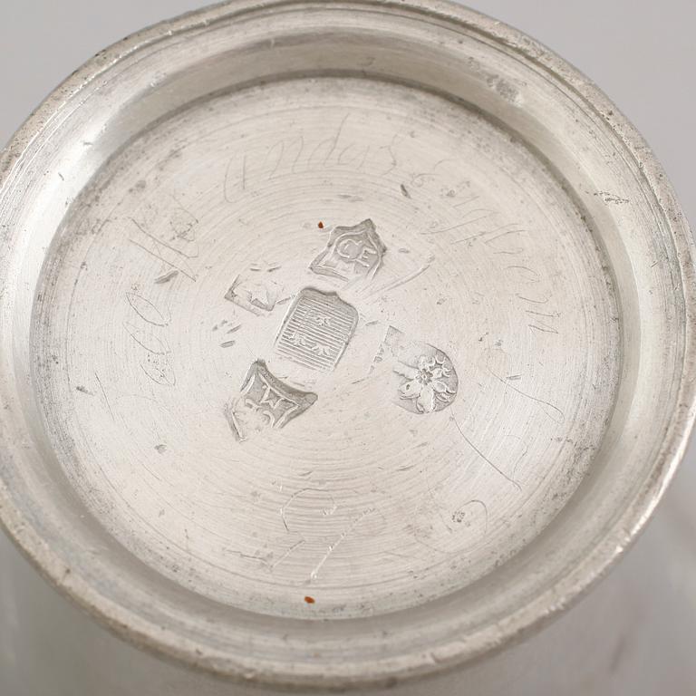 BÄGARE, tenn, Christopher Ekman, Eksjö 1777.