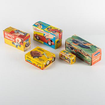 Schuco, 5 pieces, including "Studio", "Grand Prix Racer", "Mikifex", Germany, mid-20th century.
