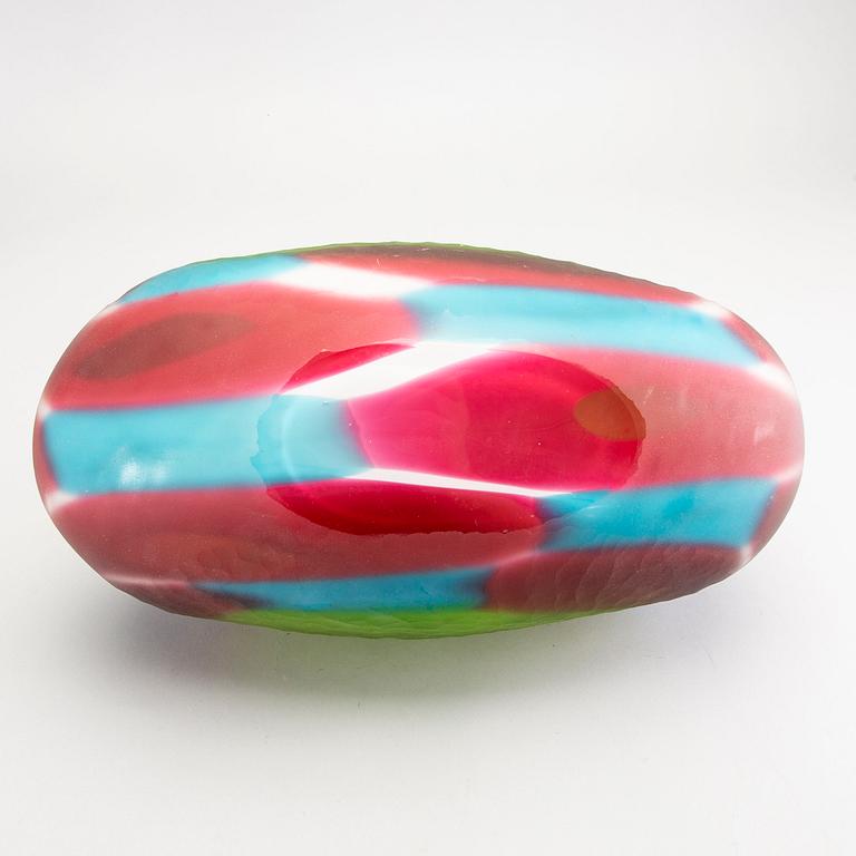 Salvadore & Ferro, , a signed glass vase Österlen's glasshytta and Åhus glashytta 2016.
