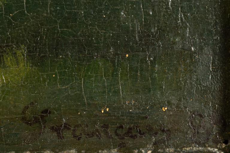 Joseph Charles François, French garden with house.