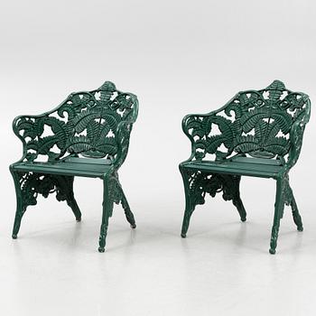 A garden set with table, sofas and chairs, Byarums Bruk, Sweden.