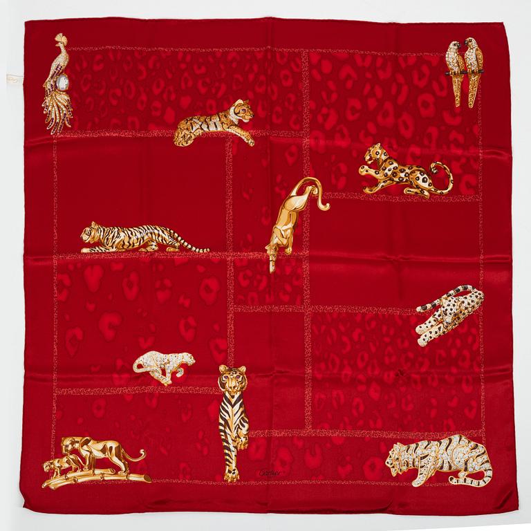 Cartier, scarf.