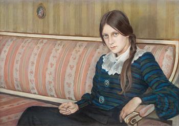15. Gerda Tirén, I den gustavianska soffan.