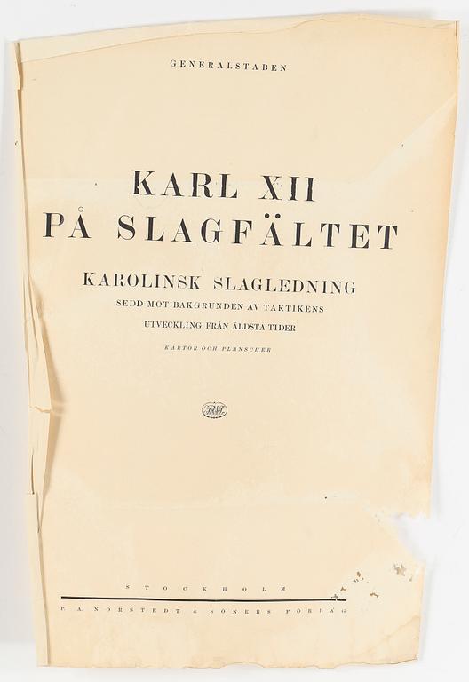 KARTMAPP, "Karl XII på slagfältet", Generalstaben 1918-1919.