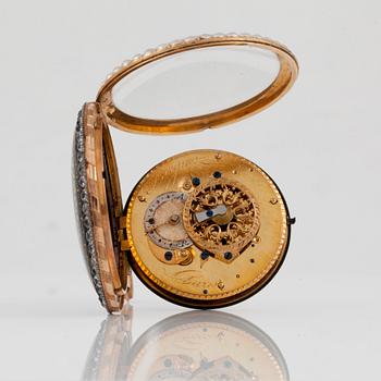 A gold, enamel and paste watch, marked: "Breguet, Paris" late 18th century.