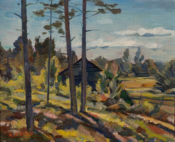 RUDOLF KOIVU, oil on board, signerad.