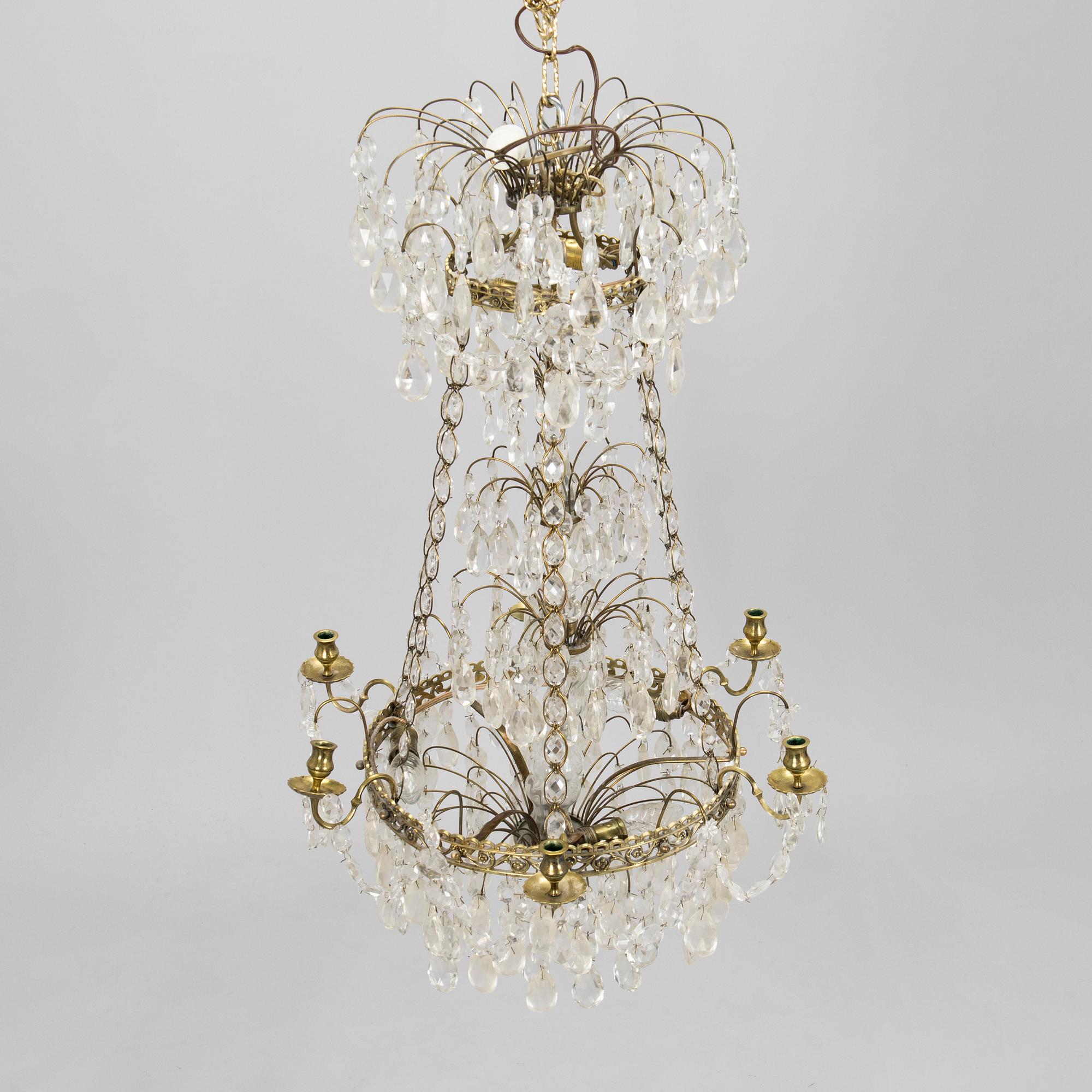 An early 20th century chandelier.