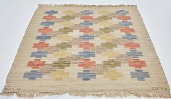 Swedish design, a carpet, knotted pile in relief, ca 178,5-179,5 x 137-140,5 cm, signed and dated at the back: SKLH 1944.