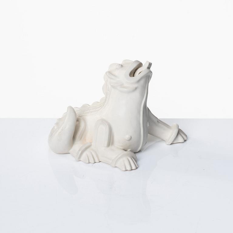 Wilhelm Kåge, a stoneware sculpture of a "dragon puppy", Gustavsberg, Sweden 1940-50's.