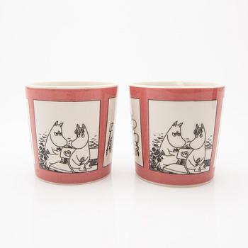 Moomin mugs, a pair, porcelain, Arabia, Finland 1990-1993.