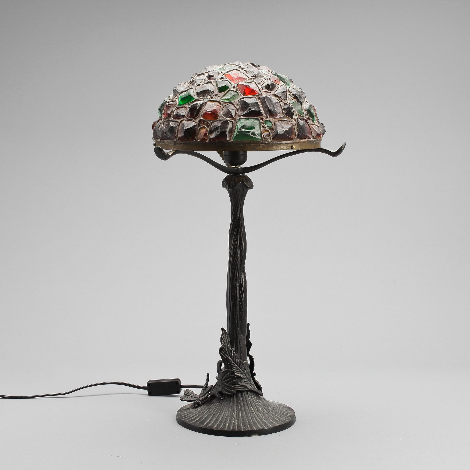 BORDSLAMPA, jugendstil, 1900-tal.