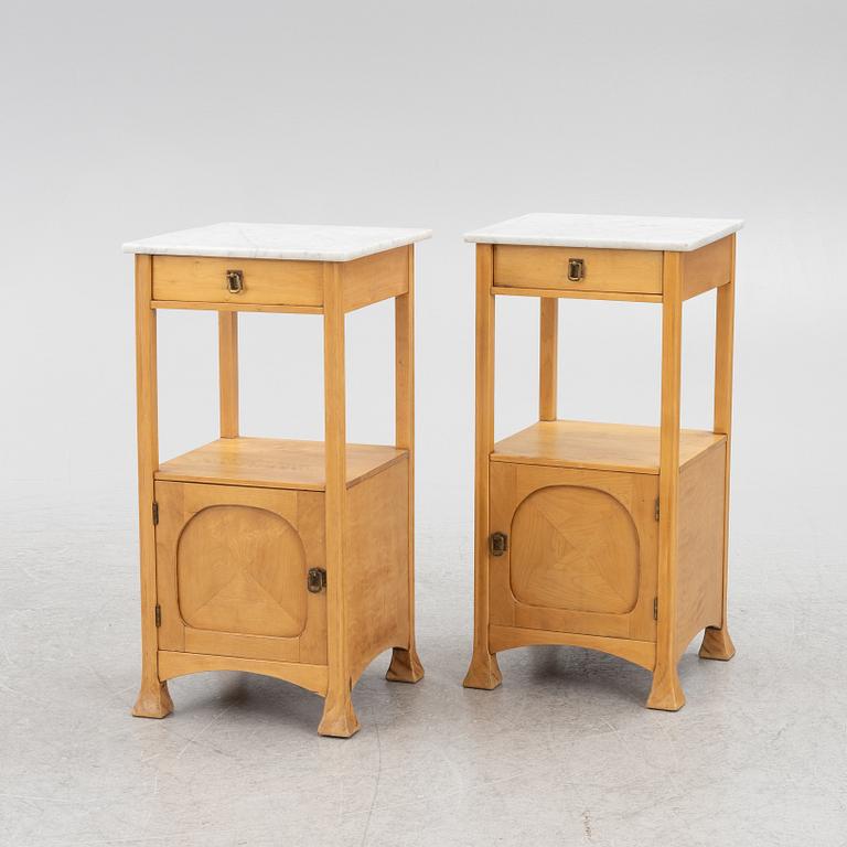 A pair of nightstands, 20th century.